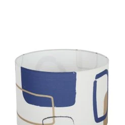 SEMA DESIGN Abat Jour En Coton Bleu D30cm - Arty Folk -SEMA DESIGN Boutique 76419 DET02 WEB