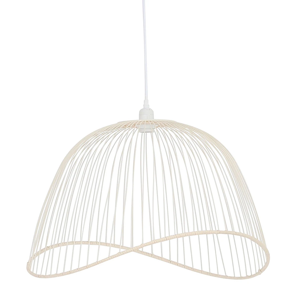 SEMA DESIGN Suspension En Fer Et Rotin H38cm Blanc - Filen 3 SEMA DESIGN Suspension En Fer Et Rotin H38cm Blanc - Filen