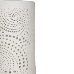 SEMA DESIGN Lampe Cylindre En Porcelaine H28.5cm Blanc - Cachemire -SEMA DESIGN Boutique 97512 DET02 WEB