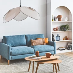 SEMA DESIGN Suspension En Tissu Et Fer D70cm Naturel - Japandi -SEMA DESIGN Boutique c0b00 suspension petale japandi