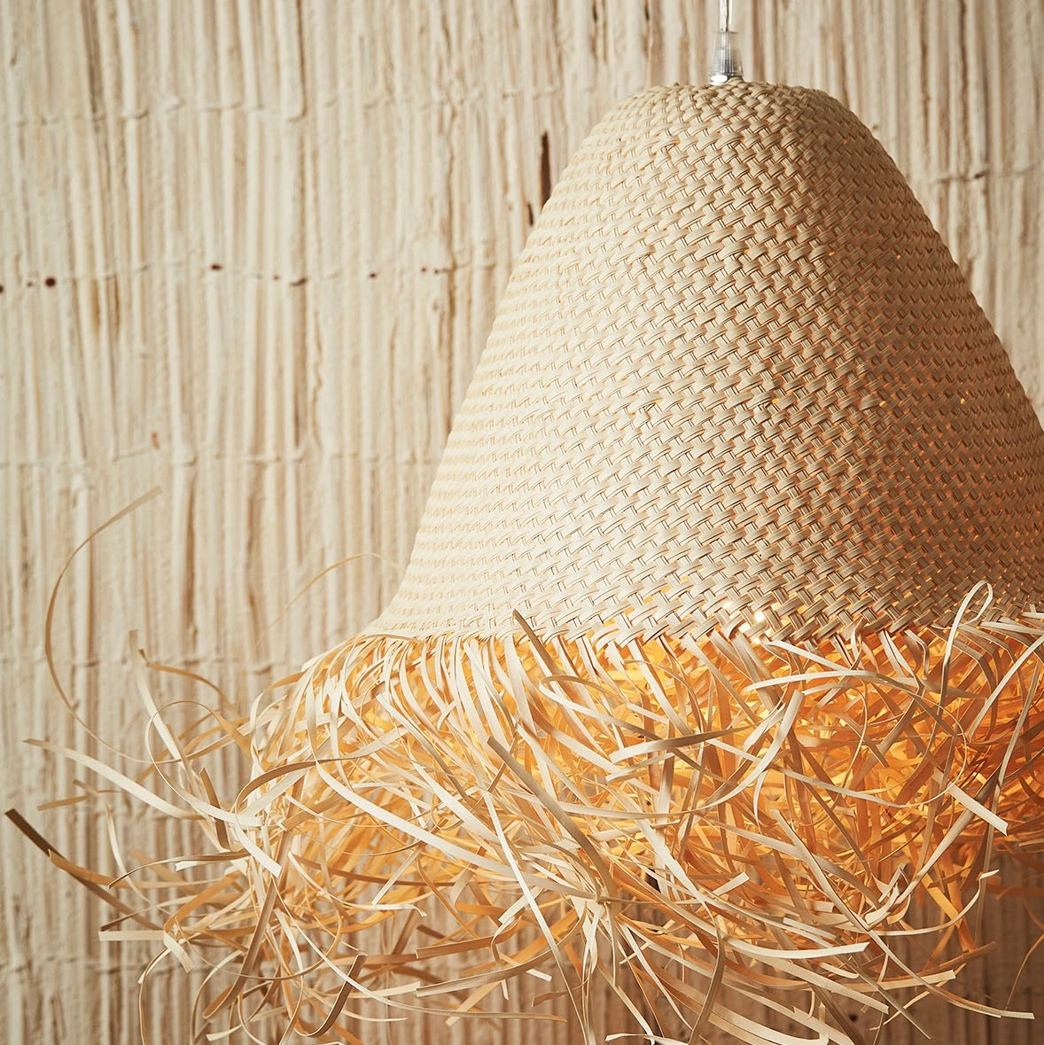 Côté Table Suspension En Feuille De Palmier H60cm Naturel - Palmeraie 7 Côté Table Suspension En Feuille De Palmier H60cm Naturel - Palmeraie – Image 5