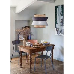 Market Set Suspension XL Cannage D58cm Gris Clair Anthracite - Singapour -SEMA DESIGN Boutique ee4aa 628658 frn04 web